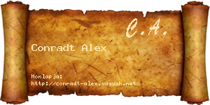 Conradt Alex névjegykártya