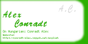 alex conradt business card